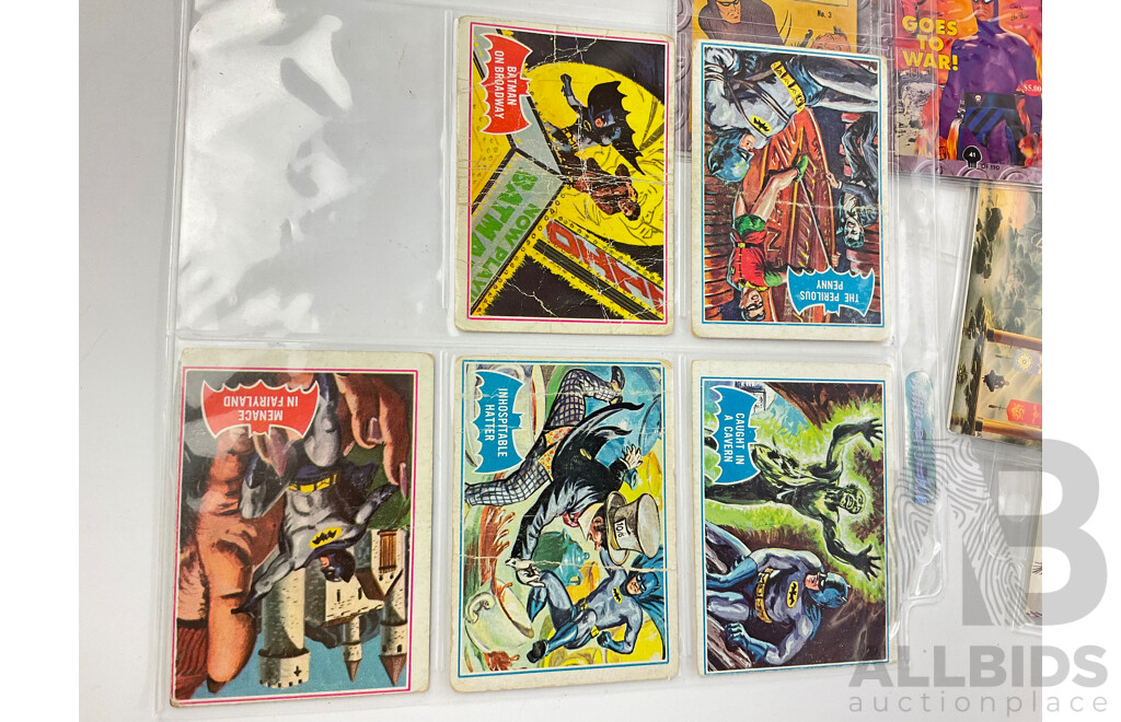 1960's Topps Batman Collectors Cards with Phantom, Borris and Micheal Whelan Cards