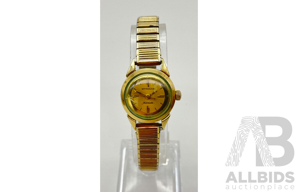 Women's Vintage Wittnauer Automatic Wrist Watch with 10K Gold Filled Bezel and Swiss Movement