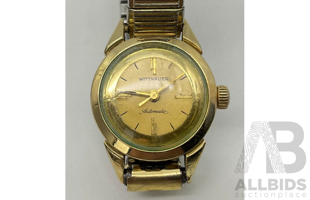 Women's Vintage Wittnauer Automatic Wrist Watch with 10K Gold Filled Bezel and Swiss Movement