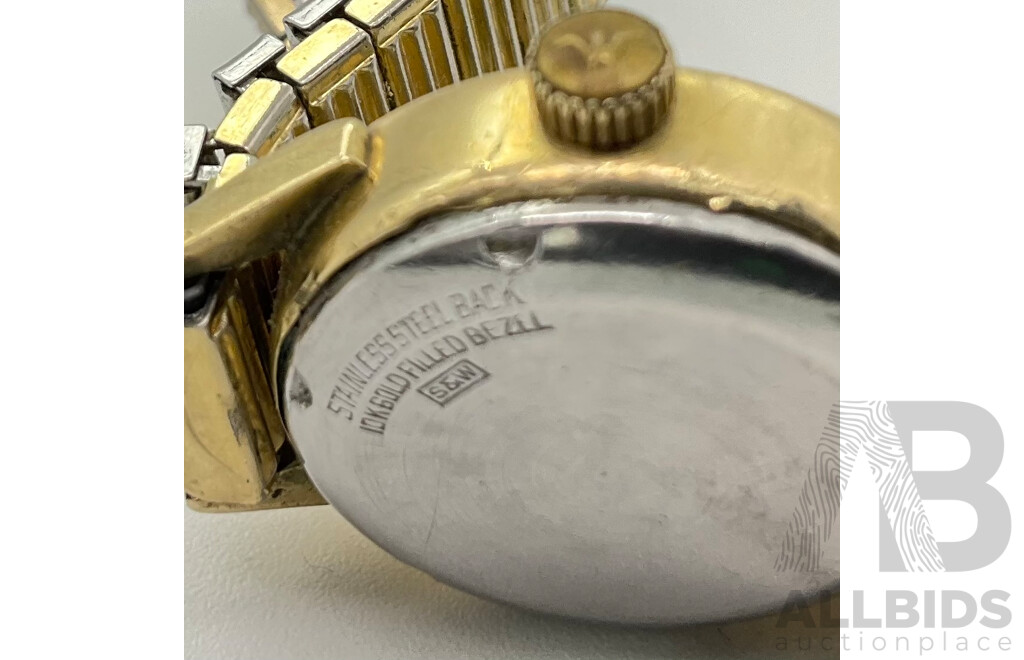 Women's Vintage Wittnauer Automatic Wrist Watch with 10K Gold Filled Bezel and Swiss Movement