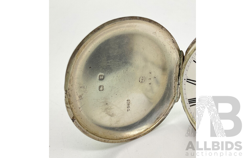 Antique T. Gaunt & Co Silver Case Pocket Watch Birmingham 1899