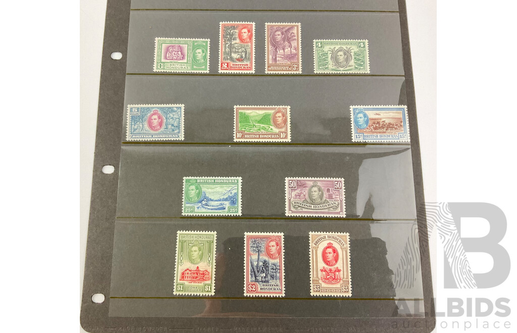 British Honduras 1938-1947 KGVI Mint Stamp Set