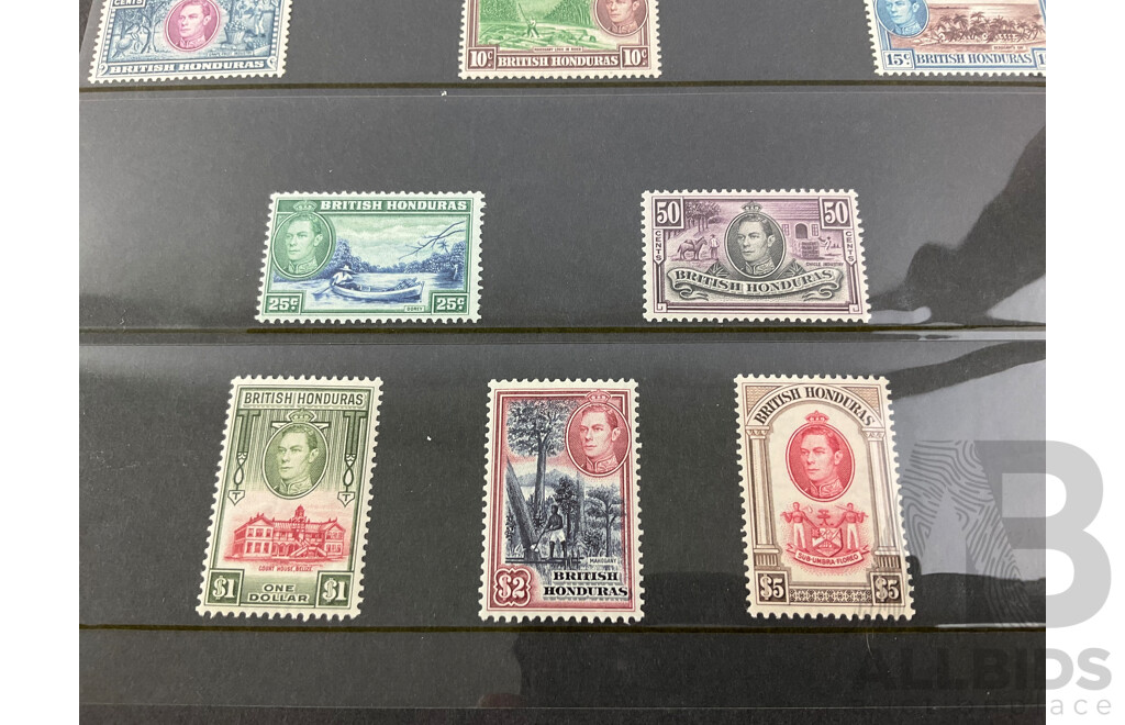 British Honduras 1938-1947 KGVI Mint Stamp Set