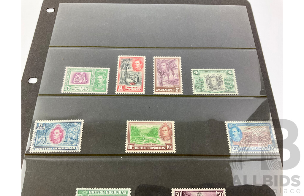 British Honduras 1938-1947 KGVI Mint Stamp Set