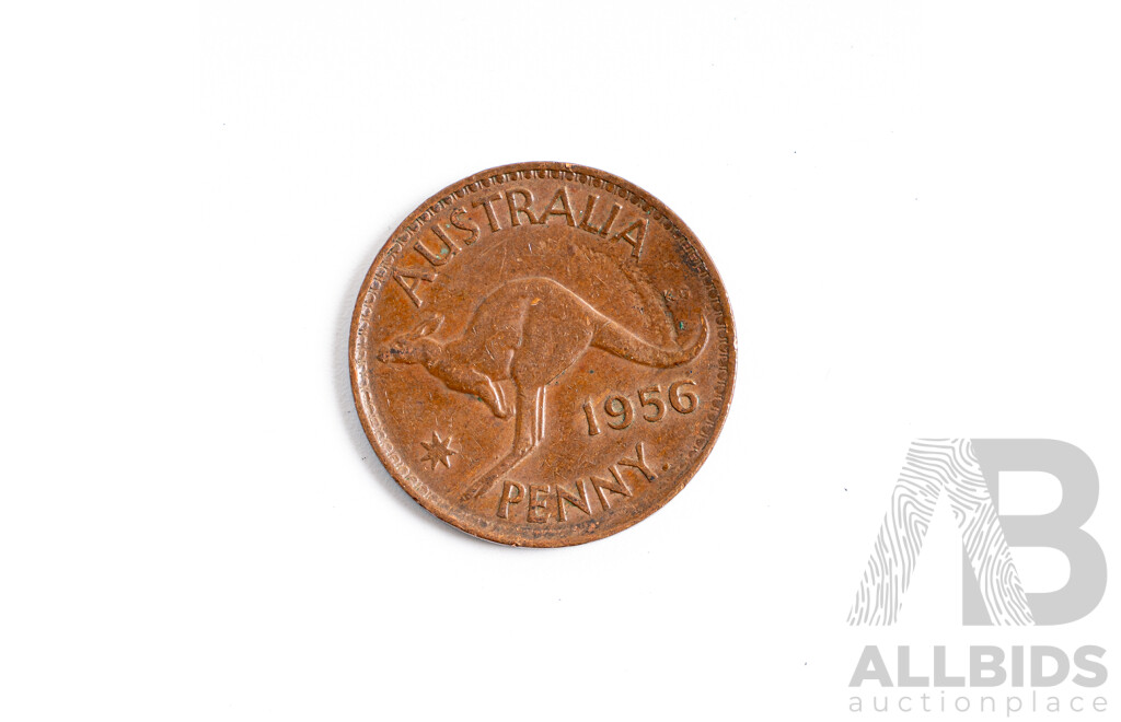 Australian 1956 Penny Planchet with Flaw
