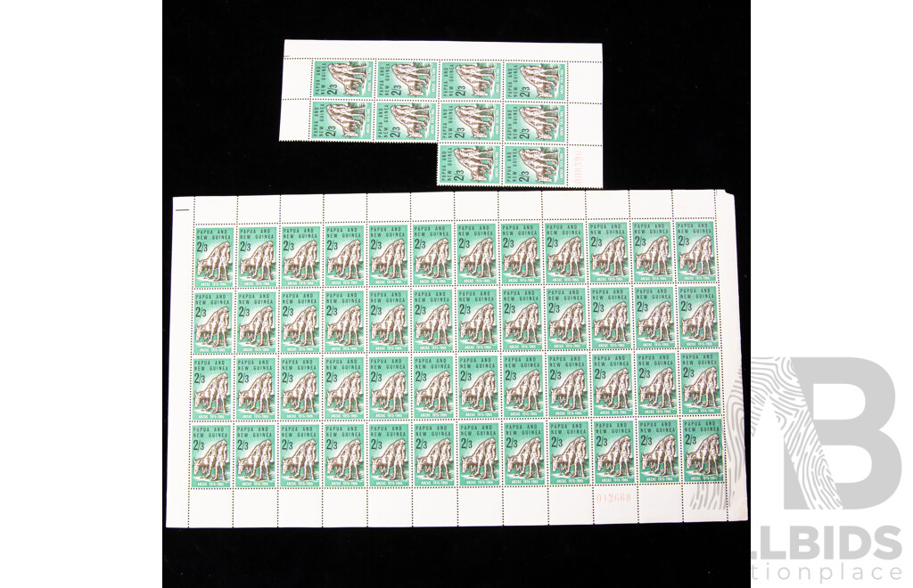 Papua New Guinea 1964/65 Mint Stamp Sheets Including School Health, Medical Training, Infant Child and Maternal Health, ANZAC 1915-1965