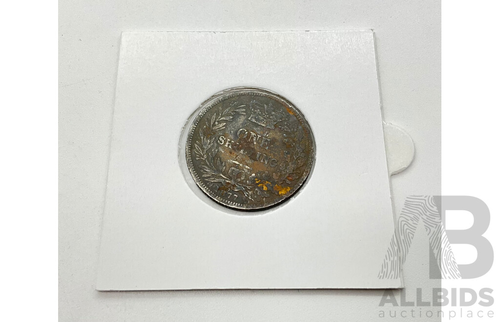 United Kingdom 1877 Shilling .925 Silver