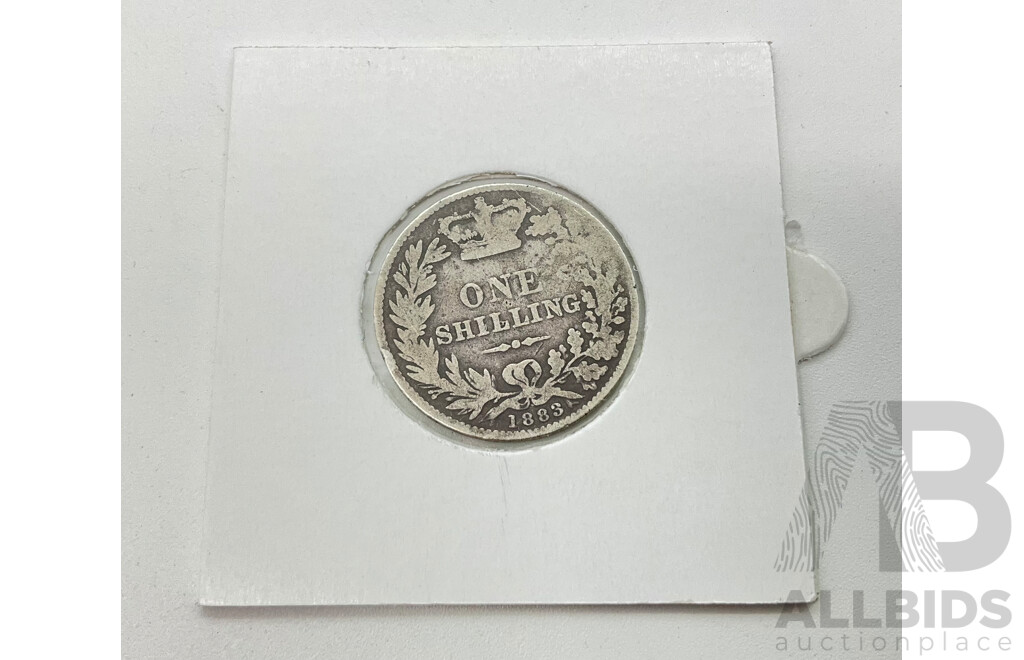 United Kingdom 1883 Shilling .925 Silver