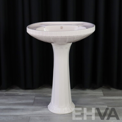 Fowler Ware Ceramic Pedestal Sink