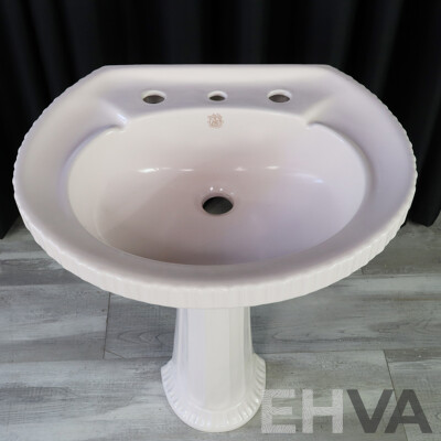 Fowler Ware Ceramic Pedestal Sink
