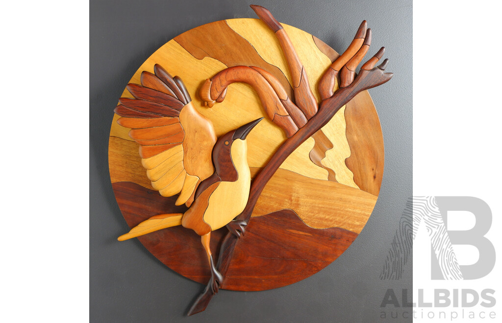 Specimen Timber Wall Hanging of a Flying Bird