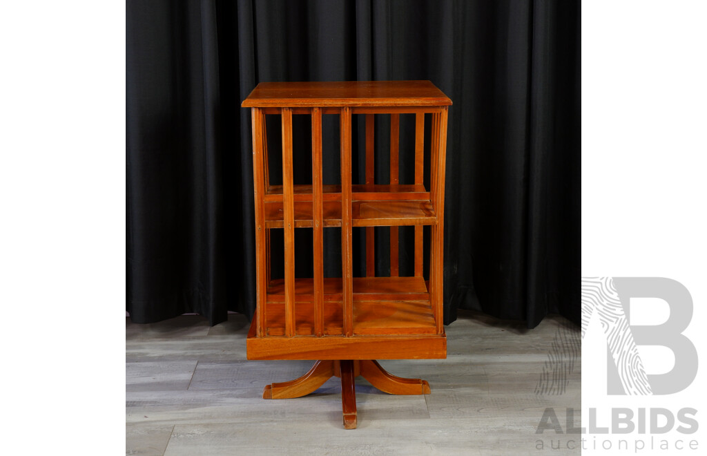 Reproduction Timber Revolving Bookcase