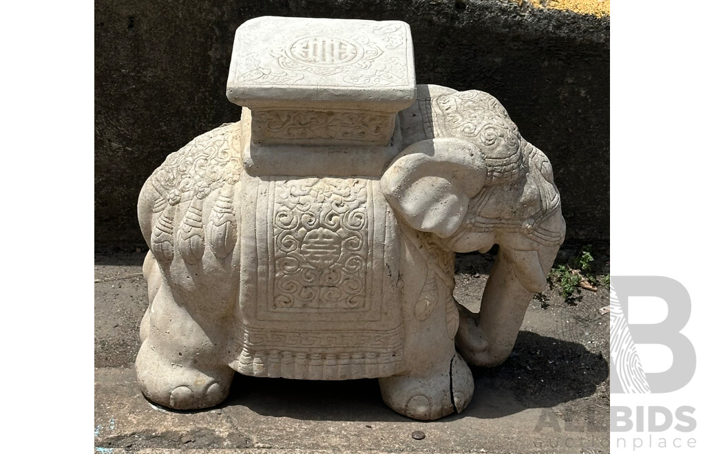 Large Concrete Garden Elephant