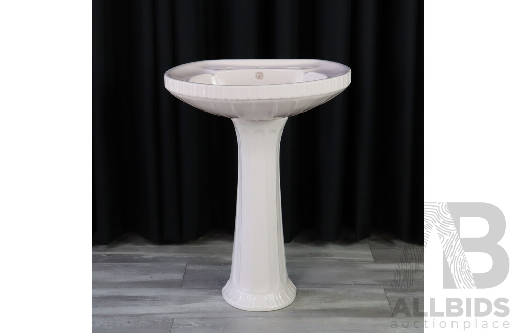 Fowler Ware Ceramic Pedestal Sink