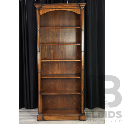 English Oak Open Bookcase