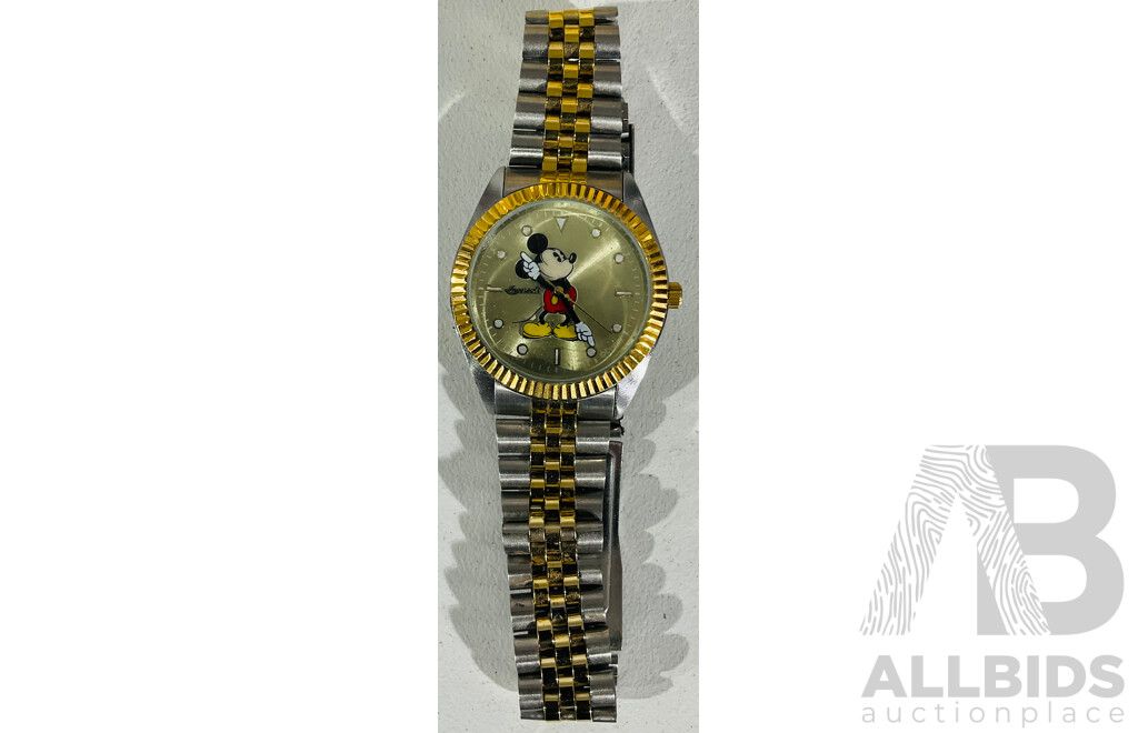 Vintage Ingersoll Mickey Mouse Watch, ZR26507, 42mm Casing