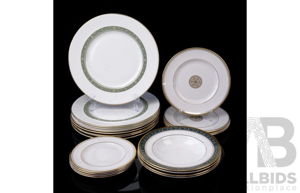 Selection Royal Doulton Table Ware Comprising Four Bowls & Four Mains Plates in Coleridge Pattern, Four Mains Plates in Rondelay Pattern & Four Side & Four Bread Plates in New Romane Pattern