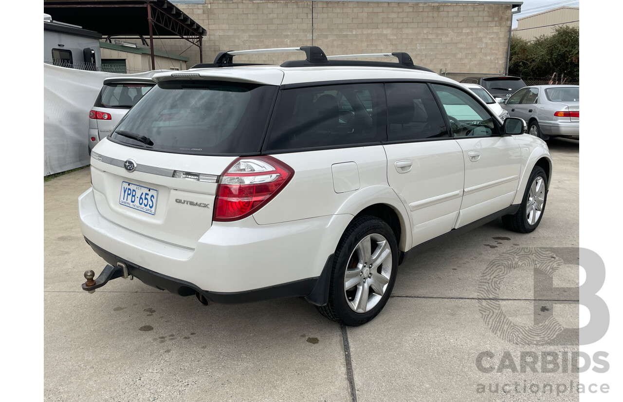 7/2008 Subaru Outback 2.5i Luxury Edition MY08 4d Wagon White 2.5L