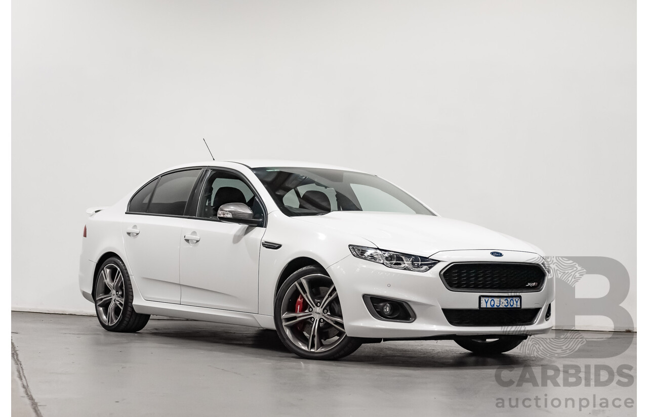 10/2015 Ford Falcon XR8 FG X 4d Sedan Solid Winter White Supercharged V8 5.0L