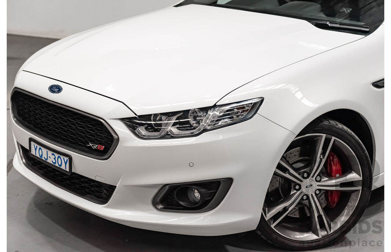 10/2015 Ford Falcon XR8 FG X 4d Sedan Solid Winter White Supercharged V8 5.0L