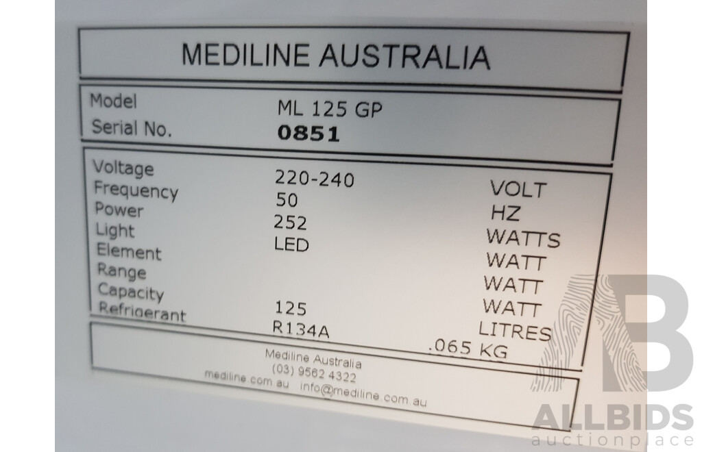 Medline 125L Vaccine Fridge