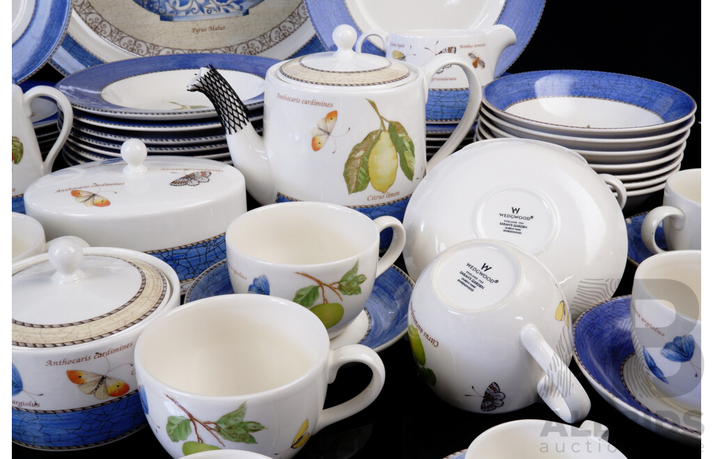 Extensive 57 Piece Wedgwood Porcelain Dinner Service in Sarahs Garden Pattern