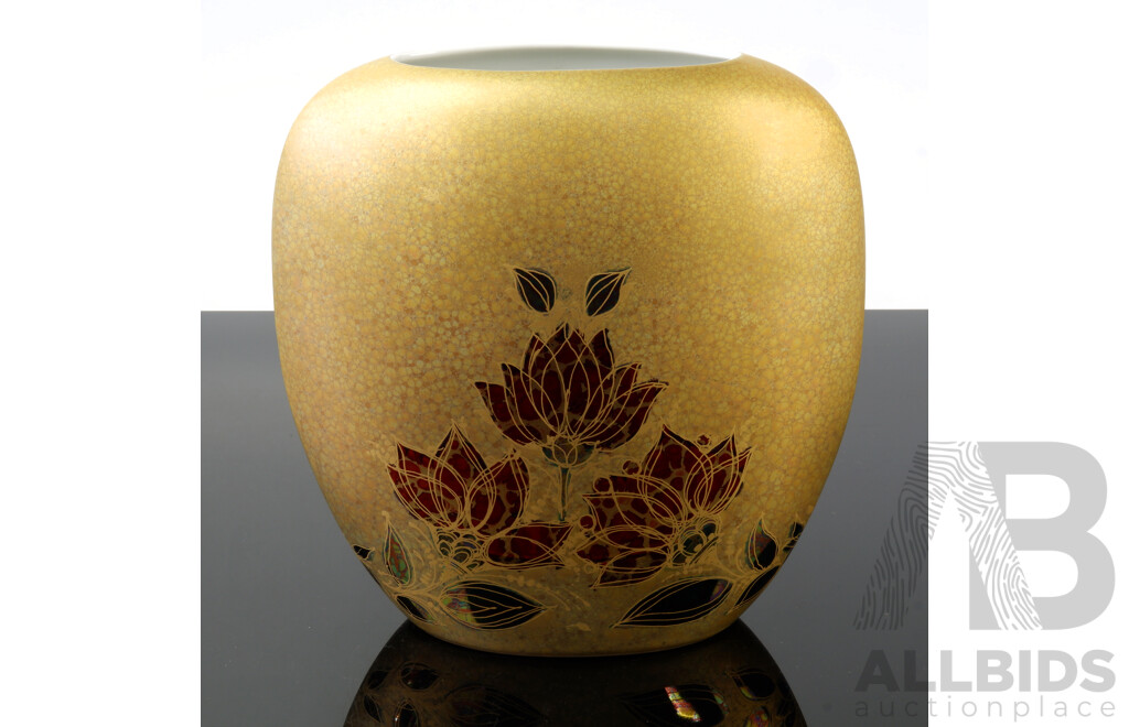 Rosenthal Studio Linie Handgemalt Porcleain Vase Designed by Bjorn Winblad, Marks to Base