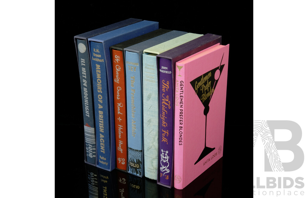 Seven Folio Society Publications, All Hardcovers in Slip Cases