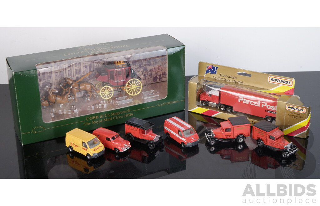 Collection Model Cars Including Australian Post Cobb & Co Royal Mail Set in Box and More