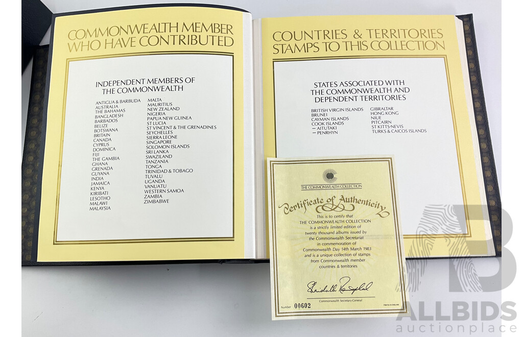 Limited Edition 1983 the Commonwealth Collection Stamp Album, Issue Number 00602