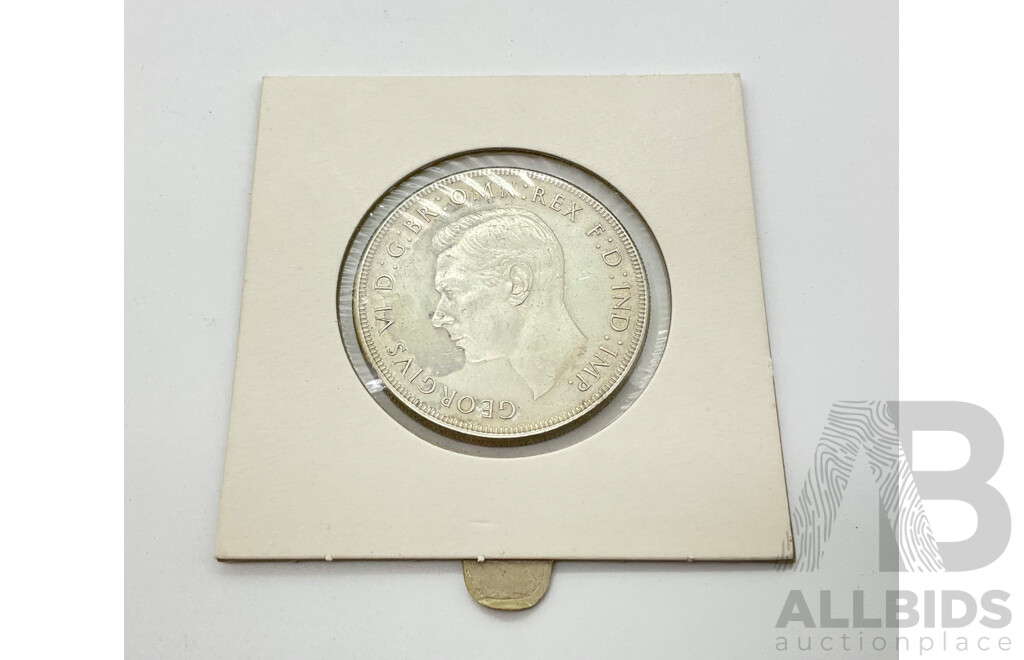 Australian 1937 One Crown Silver Coin .925