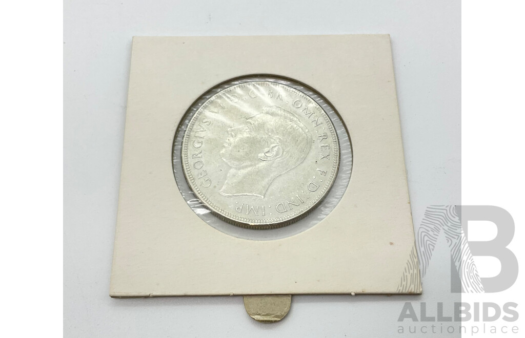 Australian 1938 One Crown Silver Coin .925 - Rare Date