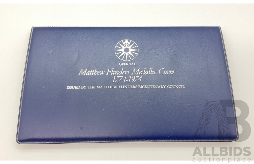 Official Matthew Flinders Medallic Cover 1774-1974 Issued by the Matthew Flinders Bicentenary Council