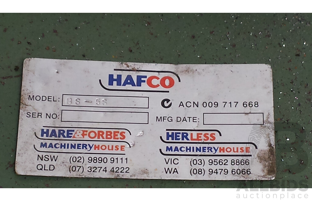 Hafco BS-5S Swivel Head Metal Cutting Band Saw