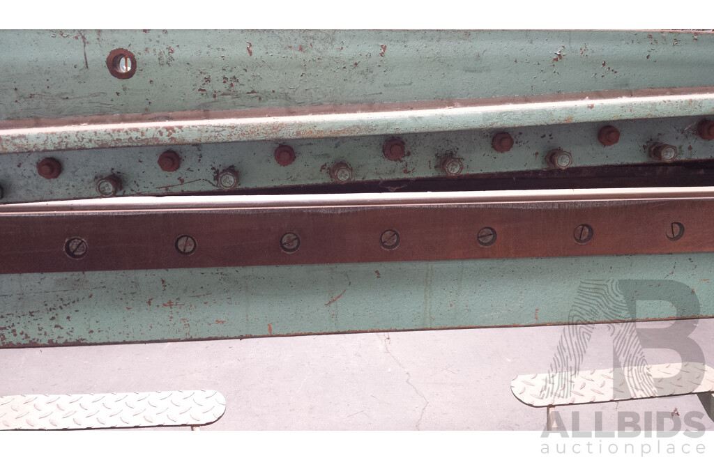 Vintage 1300mm Manual Treadle Sheet Metal Guillotine