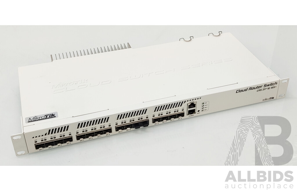 MikroTik (CRS317-1G-16S+RM) Cloud Router 16-Port SFP+ Dual Boot Smart Switch