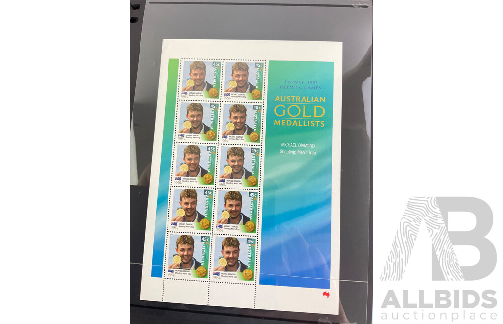 Sydney 2000 Olympics Gold Medalist Stamp Folder