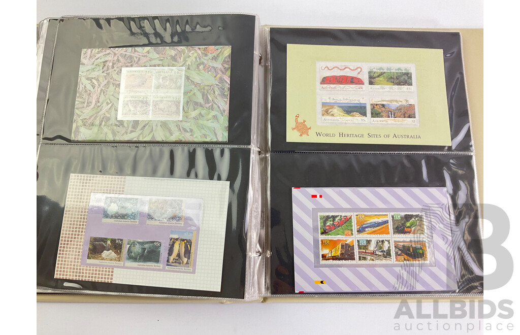 Two Albums of Australian 1990's First Day Covers and Stamp Packs and Two Our World Stamp Packs