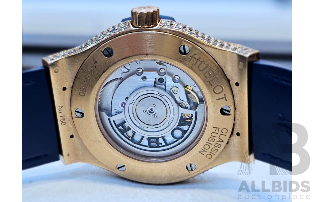 HUBLOT CLASSIC FUSION KING GOLD CUSTOMISED DIAMOND