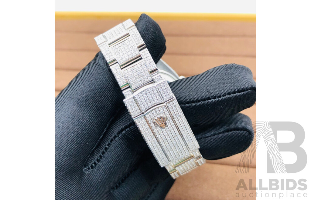 Rolex Oyster Perpetual 36 Fully Iced Arabic