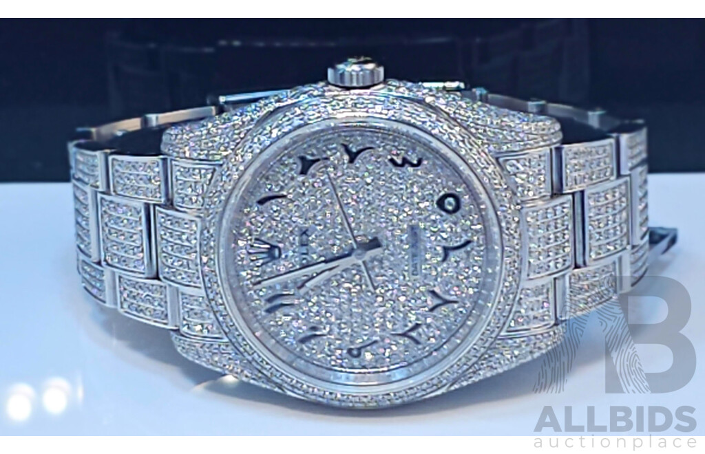 Rolex Oyster Perpetual 36 Fully Iced Arabic