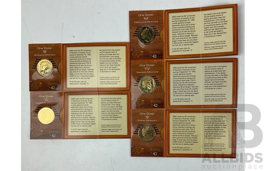 2006 Set of 4 mintmarked 50 years Aus TV