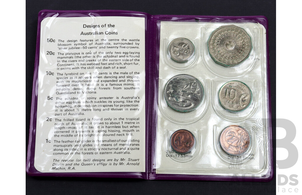 1977 Silver Jubilee coin set.