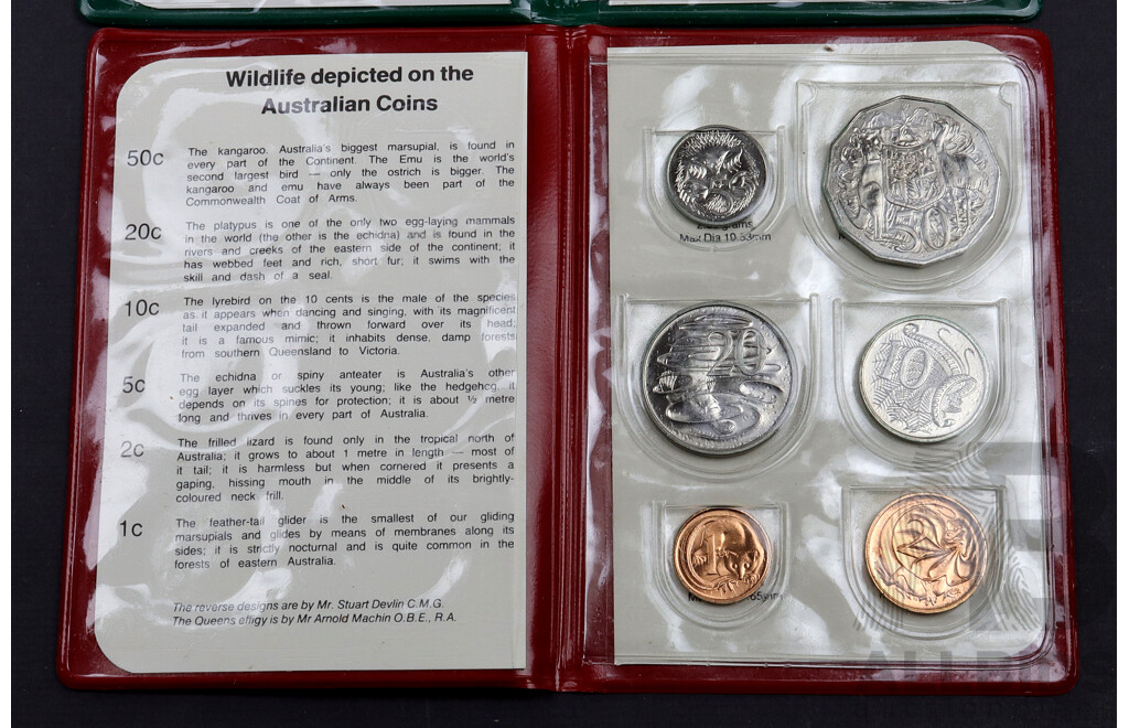 1983 and 1982 Australian coin sets.