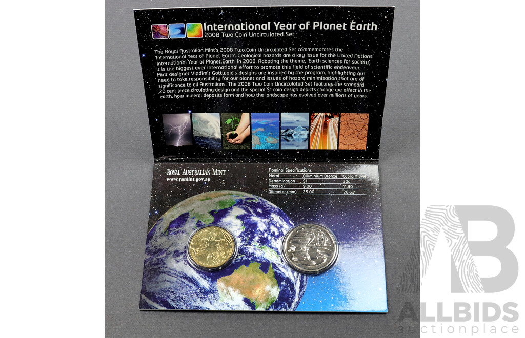 2008 RAM two coin set, Year of Planet Earth.