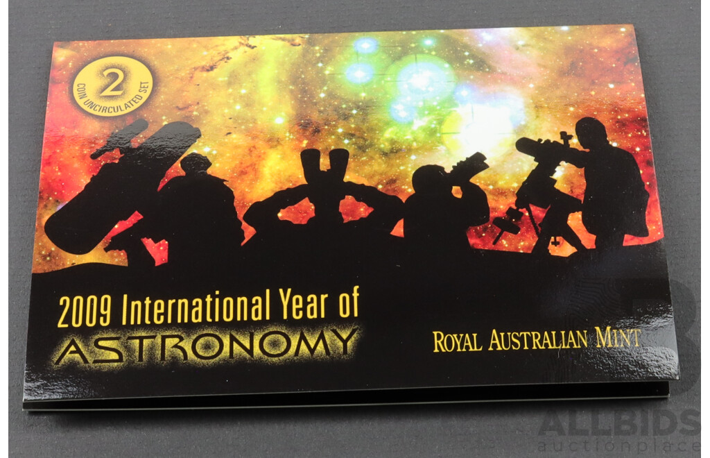 2009 Year of Astronomy RAM 2 coin UNC set.