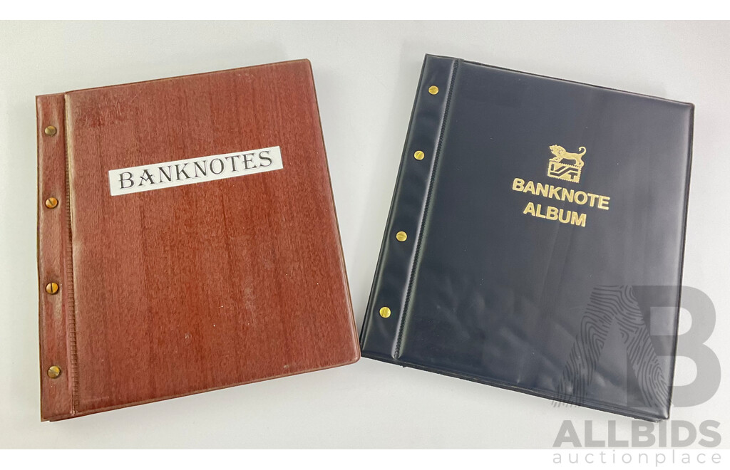 Two Bank Note Albums. Empty.