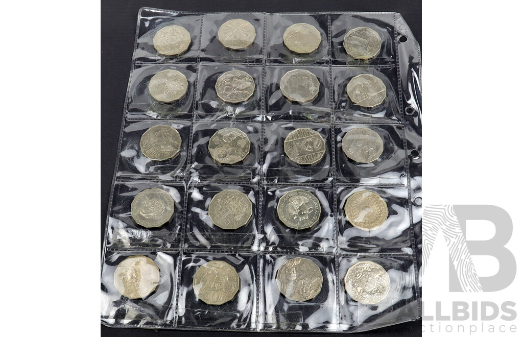 20 assorted UNC 50c coins