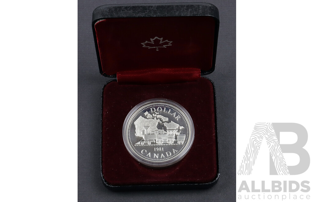 1981 Canada Rail PROOF 92.5% PROOF Silver Coin.