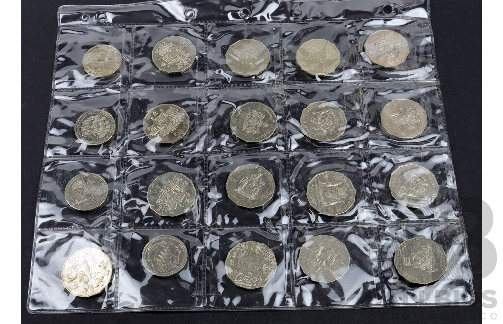 20 Uncirculated 50c and 20c 2001-2003 coins